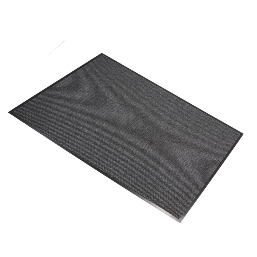 Image of COBA Europe Vyna-Plush Entrance Mat Black / Steel 1800mm x 1200mm x 7mm 