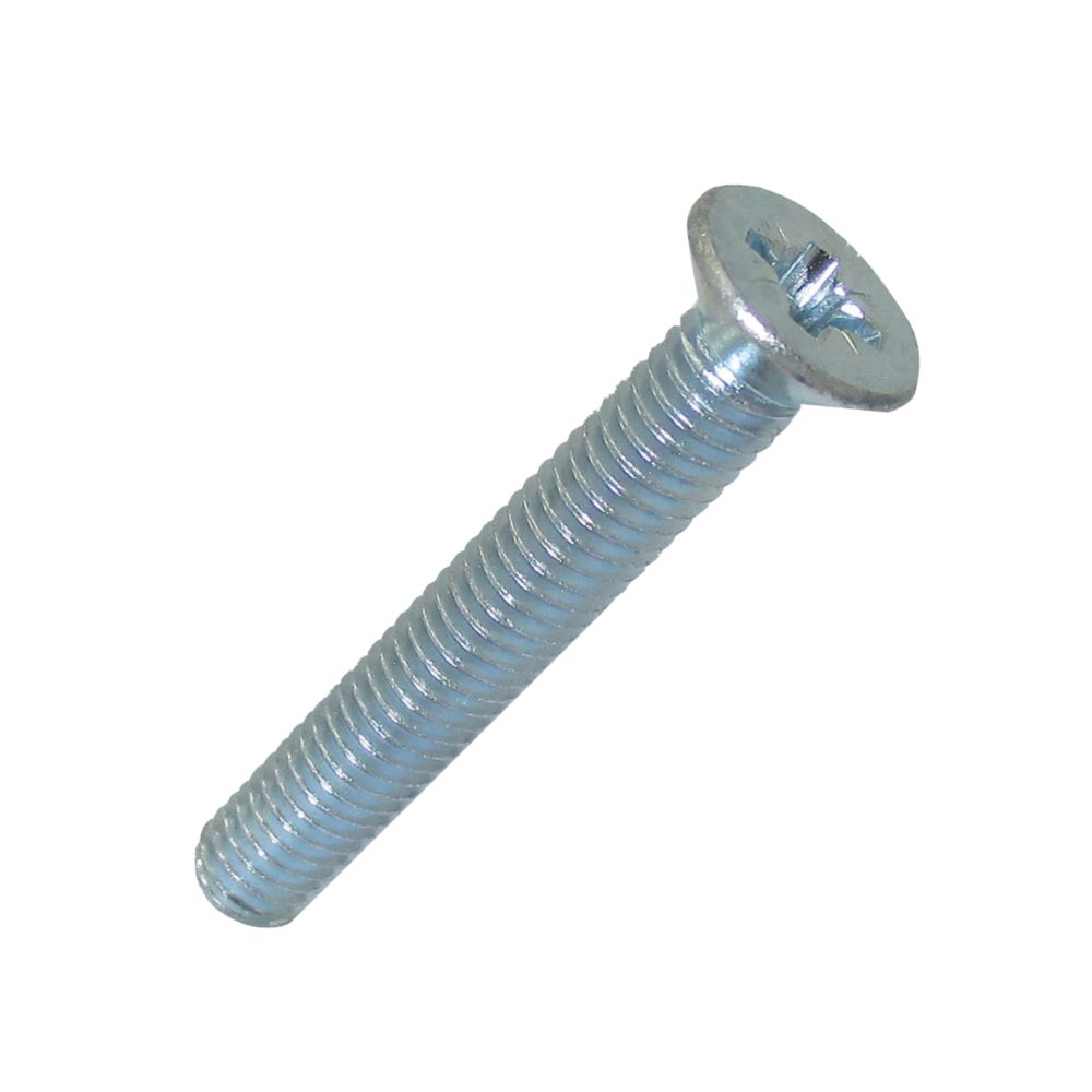 Image of Easyfix Bright Zinc-Plated Countersunk Machine Screws M6 x 40mm 25 Pack 