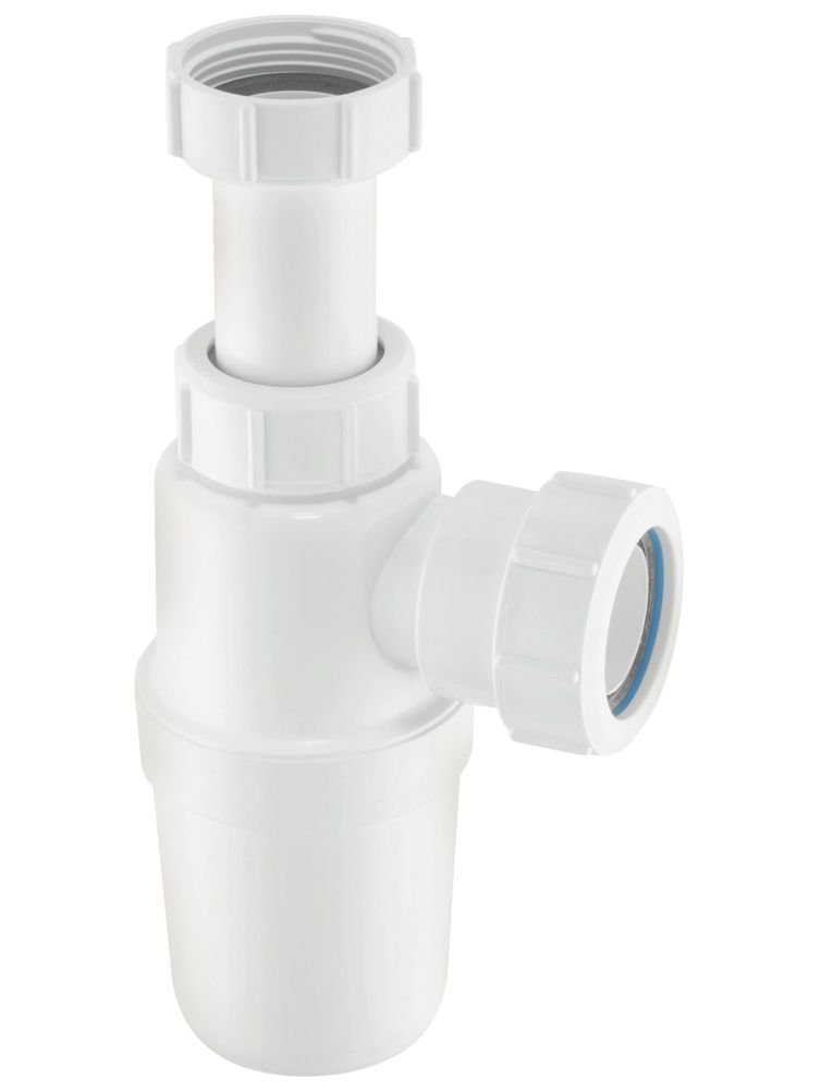 Image of McAlpine AA10 Adjustable Inlet Bottle Trap White 32mm 