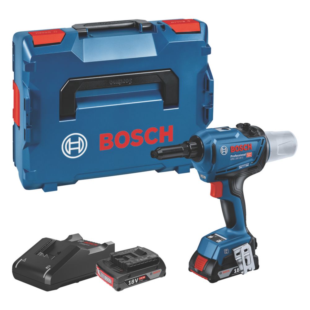 Image of Bosch GRG 18V-16 C 18V 2 x 2.0Ah Li-Ion Coolpack Brushless Cordless Rivet Gun 
