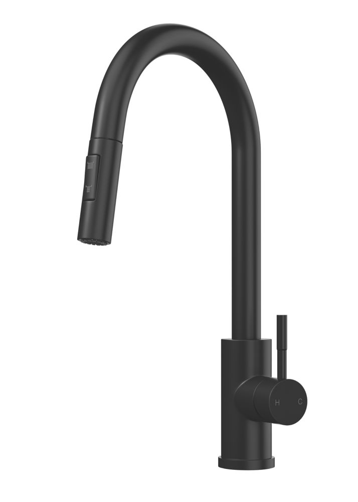 Image of ETAL Cato Pull-Out Kitchen Mixer Tap Matt Black 