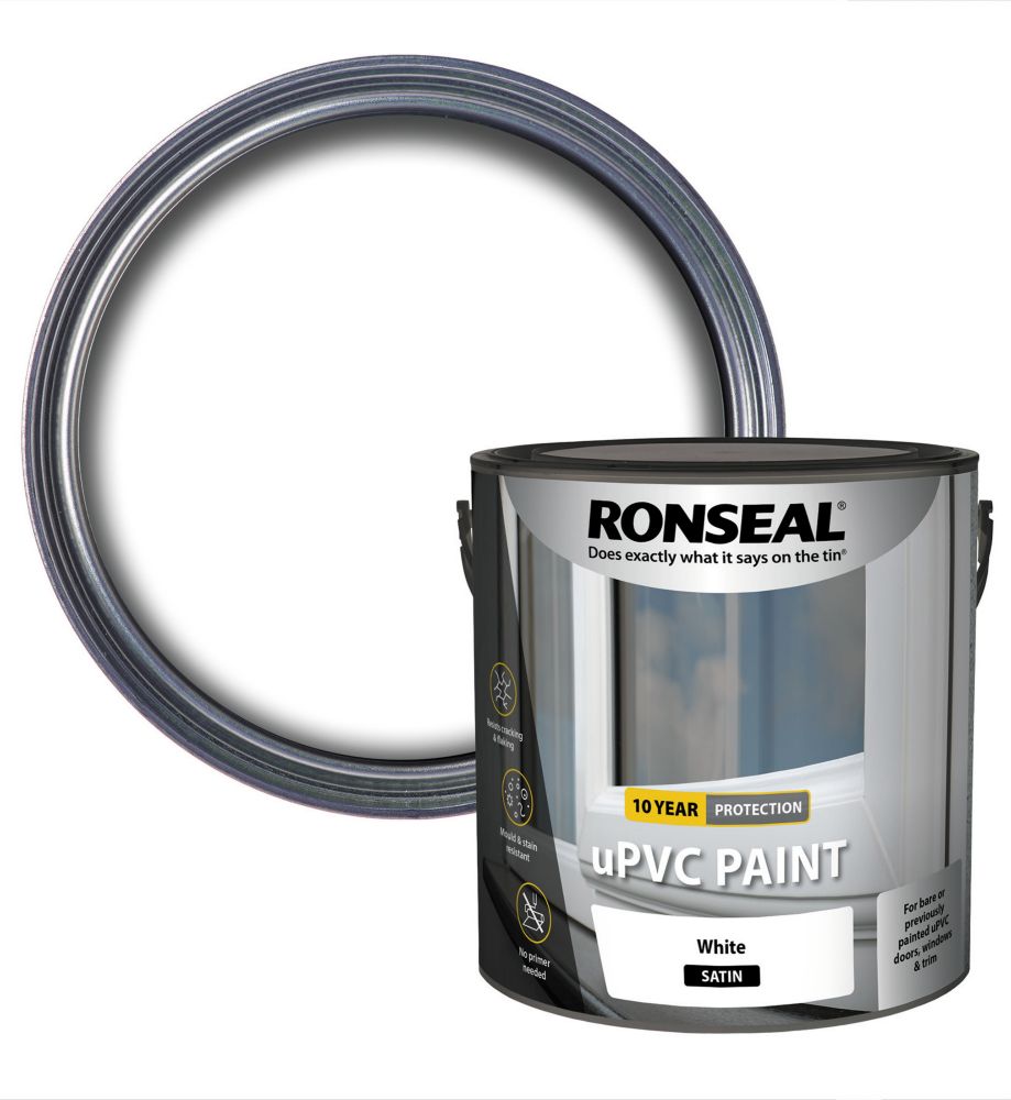 Image of Ronseal uPVC Paint White 2.5Ltr 