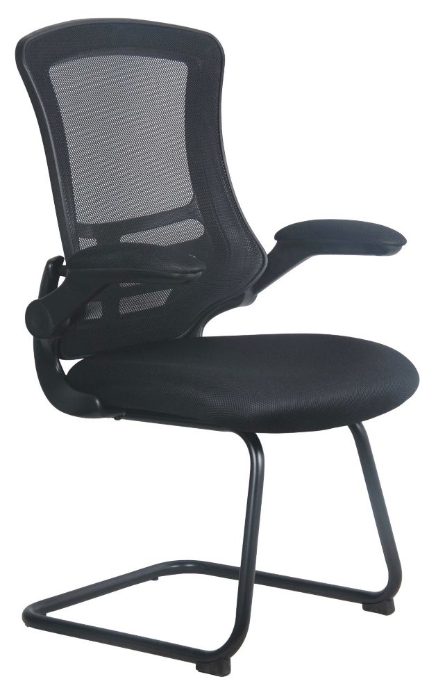 Image of Nautilus Designs Luna Medium Back Cantilever/Visitor Chair Black 
