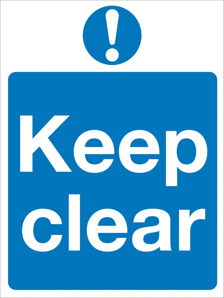 Image of "Keep Clear" Sign 200mm x 150mm 