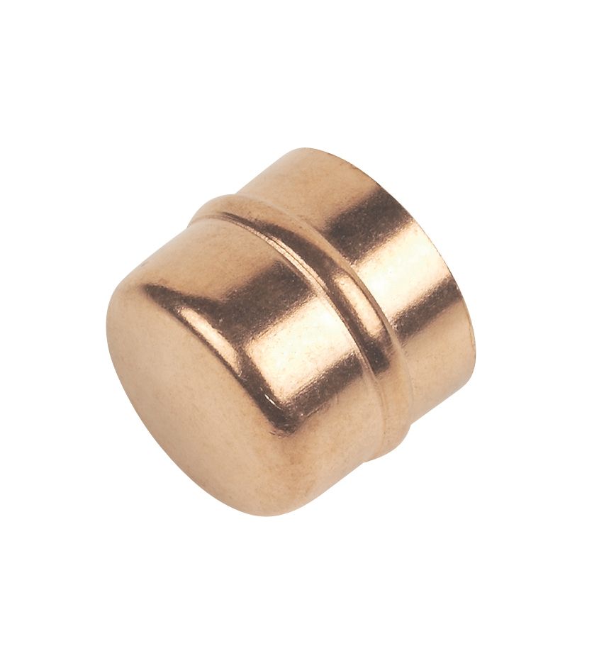 Image of Flomasta Solder Ring Stop Ends 22mm 2 Pack 