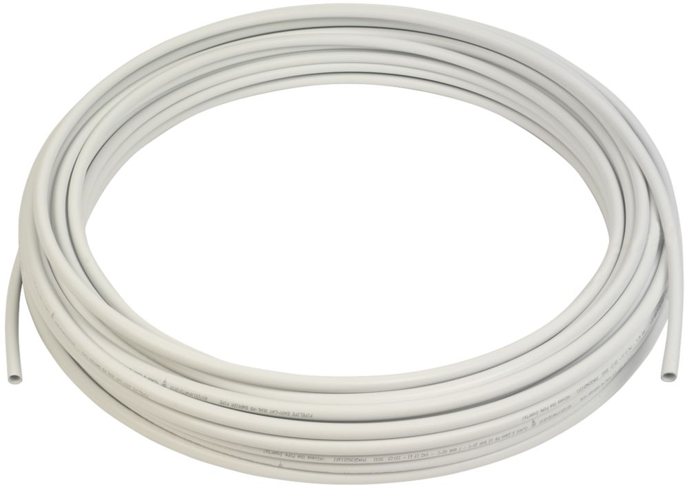 Image of Push-Fit Polybutylene Barrier Pipe Coil 15mm x 50m White 