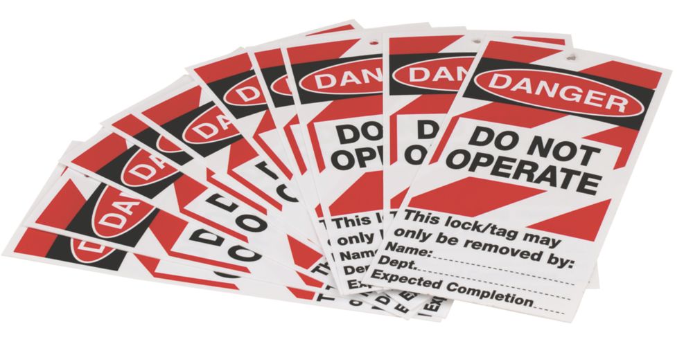 Image of 'Danger Do Not Operate' Safety Maintenance Tags 10 Pack 