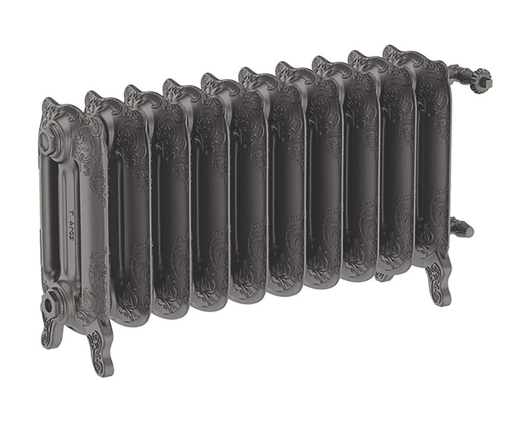 Image of Terma Oxford 3-Column Cast Iron Radiator 470mm x 852mm Raw Metal 2928BTU 
