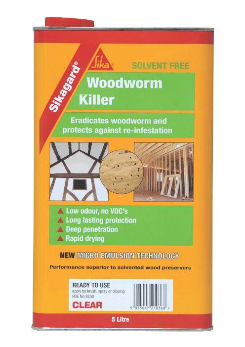 Image of Sika Sikagard Woodworm Killer Clear 5Ltr 