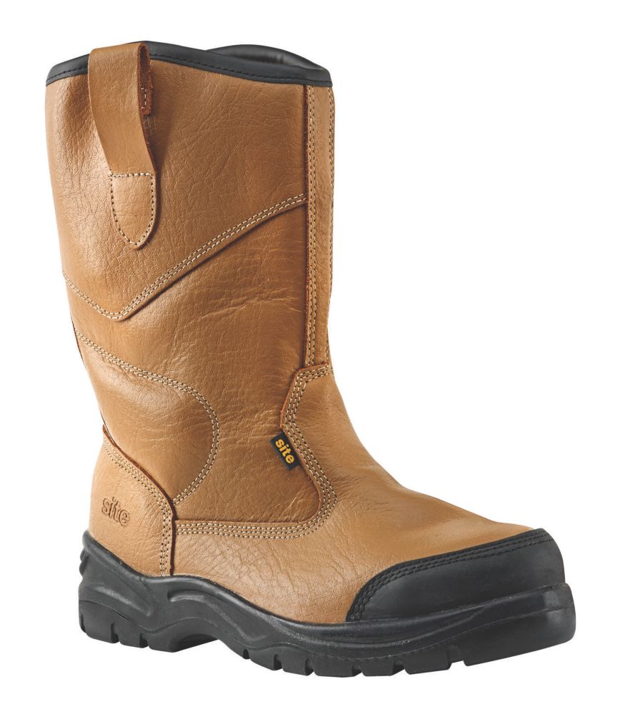 Image of Site Gravel Safety Rigger Boots Tan Size 7 