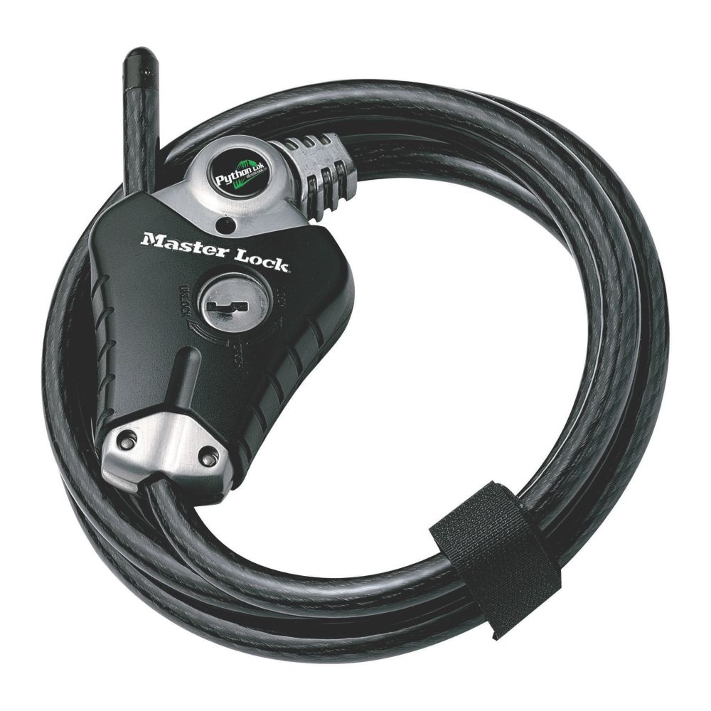 Image of Master Lock Braided Steel Python Cable Lock 1.8m x 10mm 