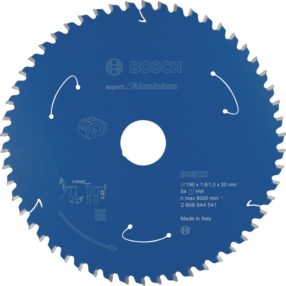 Image of Bosch Expert Aluminium Circular Saw Blade 190mm x 30mm 54T 
