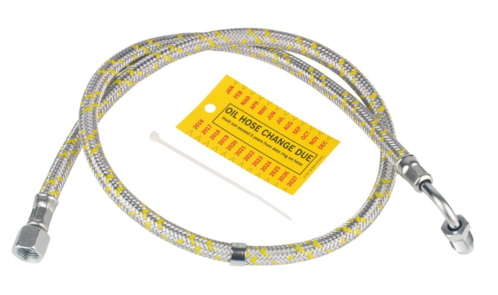 Image of Worcester Bosch 87161153120 HNBR 900mm Oil Hose 