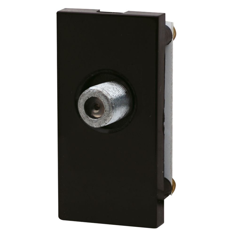 Image of LAP Modular F-Type Satellite Socket Black 