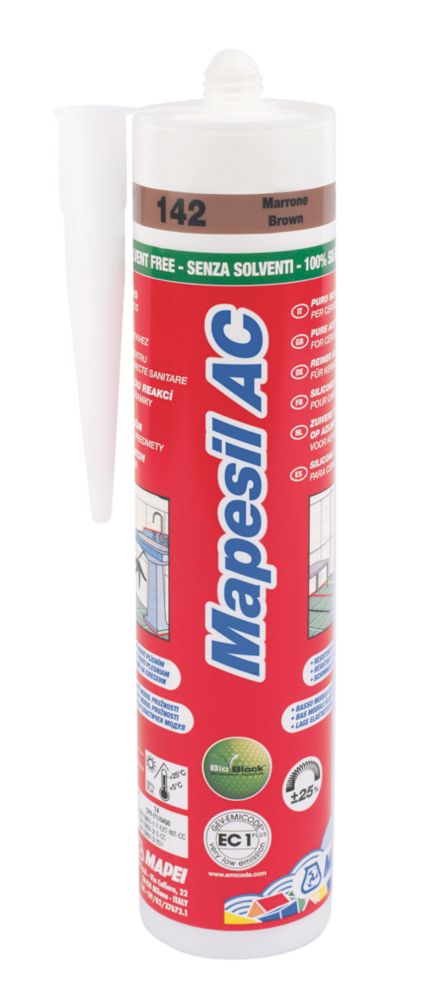 Image of Mapei Mapesil Solvent-Free Silicone Sealant Brown 310ml 