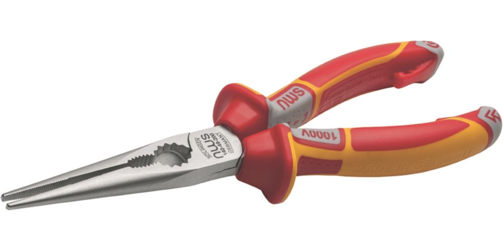 Image of NWS VDE Extra Reach Long Nose Pliers 8" 