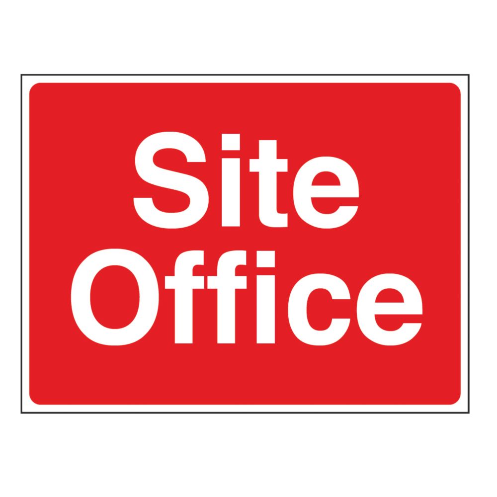 Image of "Site Office" Stanchion Sign 450mm x 600mm 