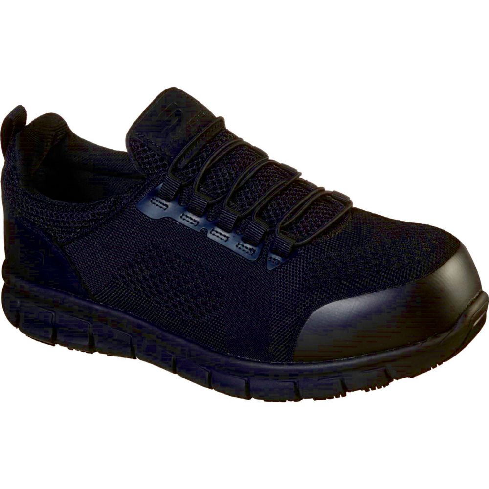 Image of Skechers Synergy Omat Safety Trainers Black Size 10 