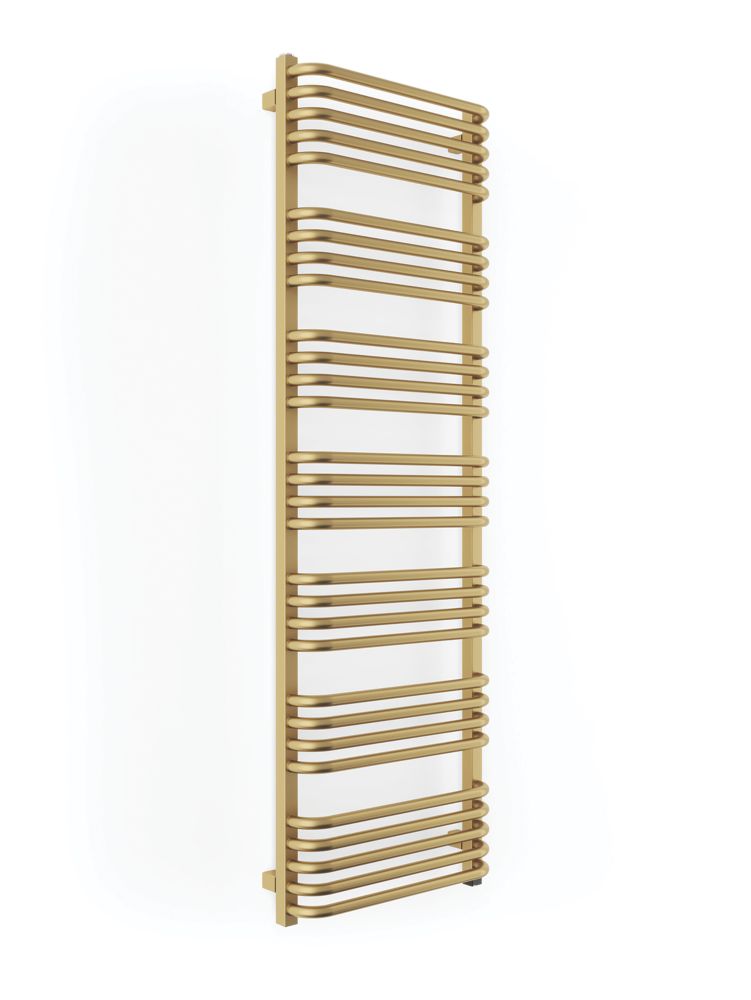 Image of Terma Alex One Electric Towel Rail 1580mm x 500mm Brass 2728BTU 