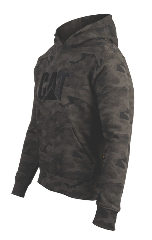 Image of CAT Trademark Hooded Sweatshirt Night Camo X Large 46-48" Chest 