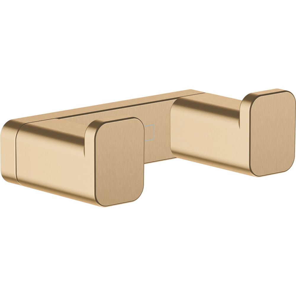 Image of Hansgrohe AddStoris Double Bathroom Hook Brushed Bronze 