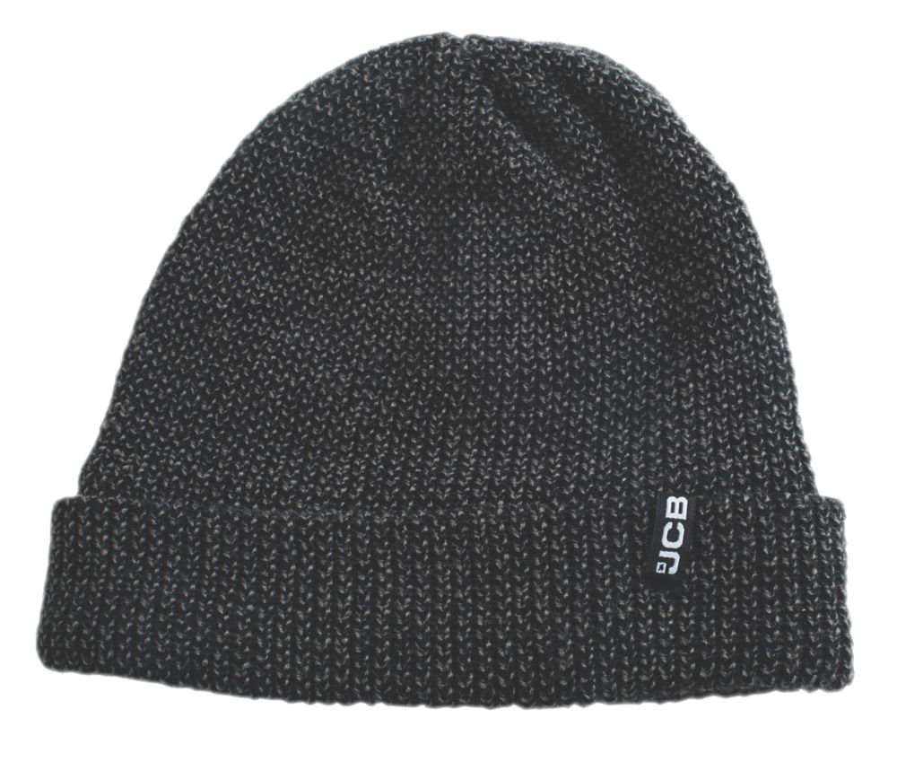 Image of JCB Work Beanie Black & Grey Marl 