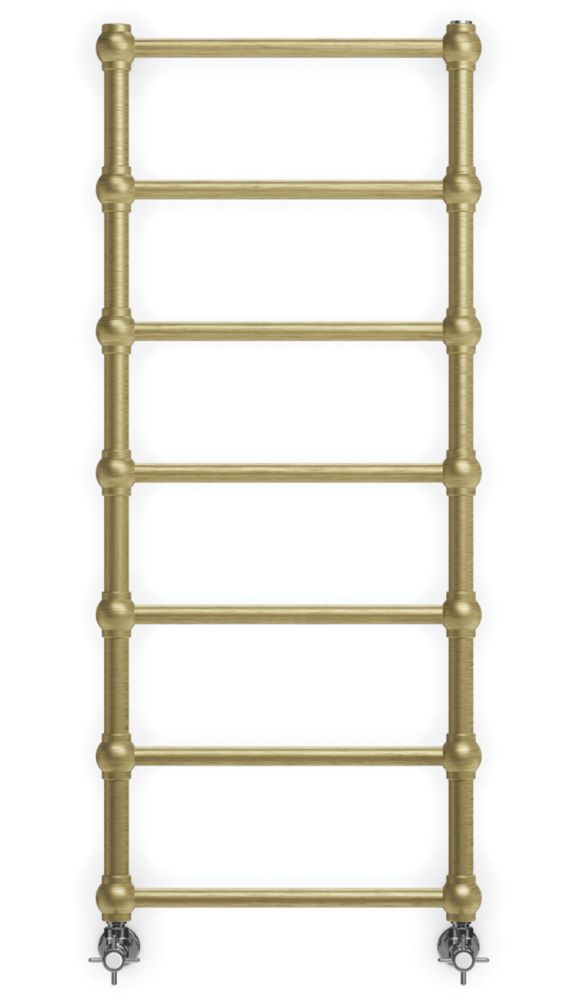 Image of Terma Retro Designer Towel Rail 1170mm x 504mm Brass 1051BTU 