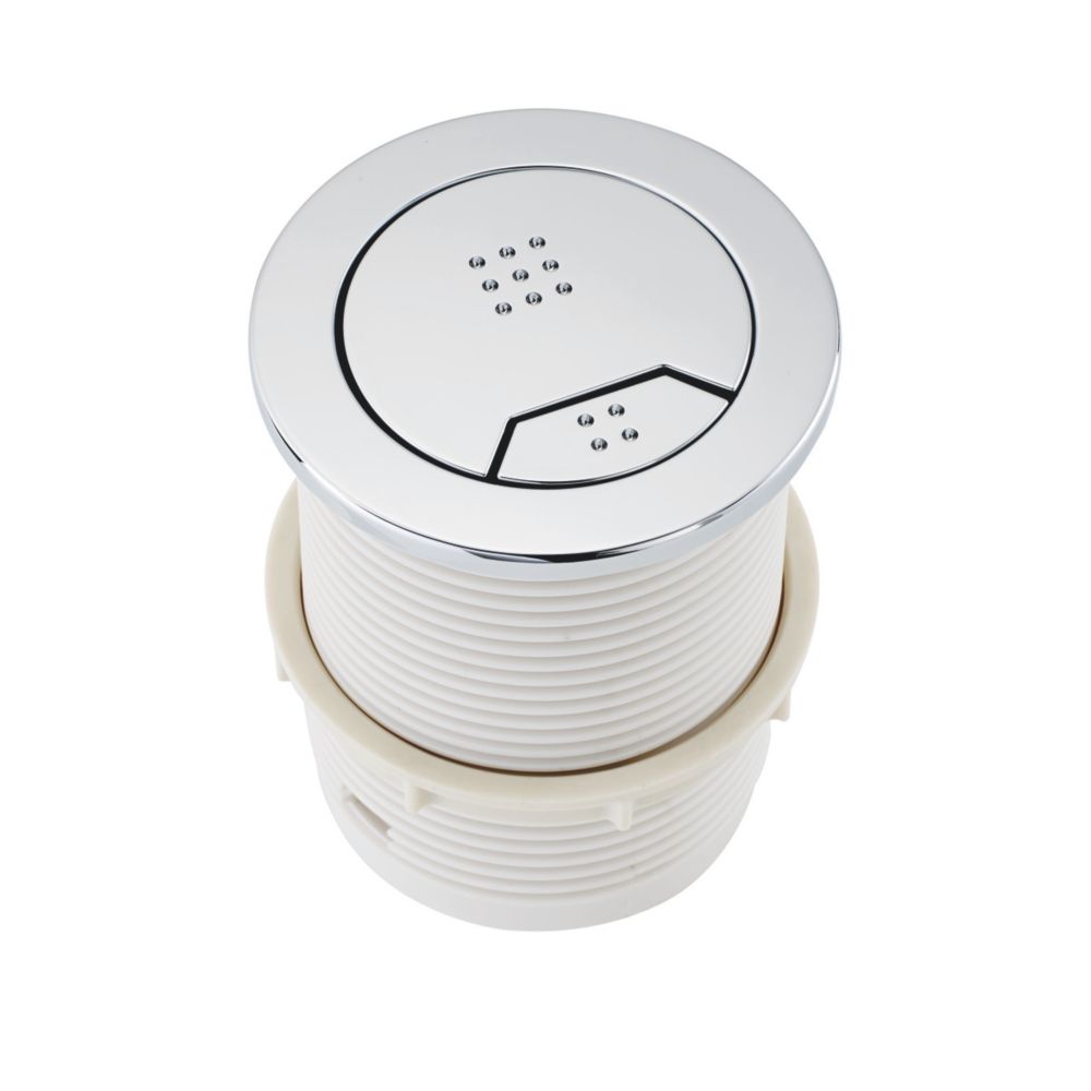 Image of Highlife Bathrooms Wye Dual-Flush Flush Button for Concealed Cistern Chrome 