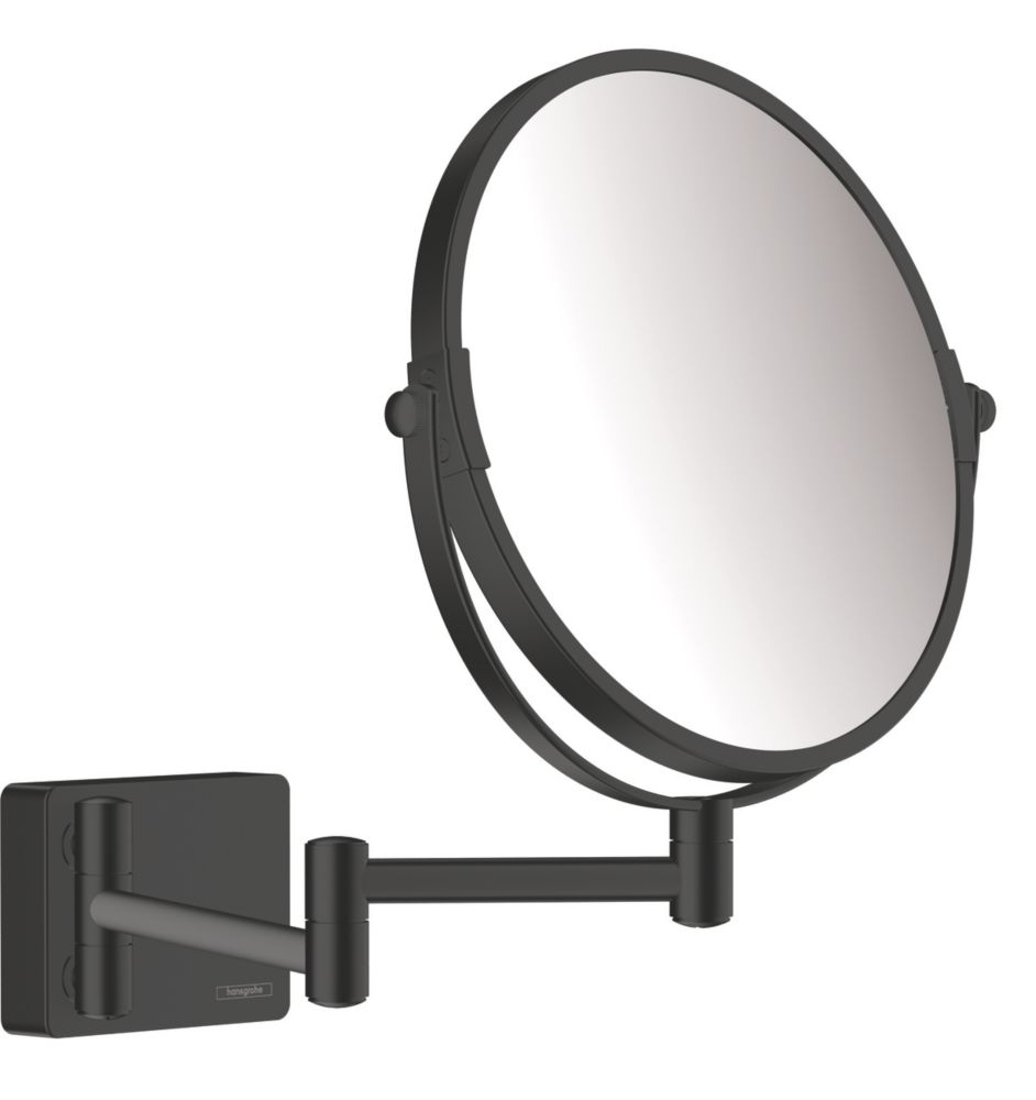 Image of Hansgrohe AddStoris Shaving Mirror Matt Black 208mm x 344mm x 283mm 