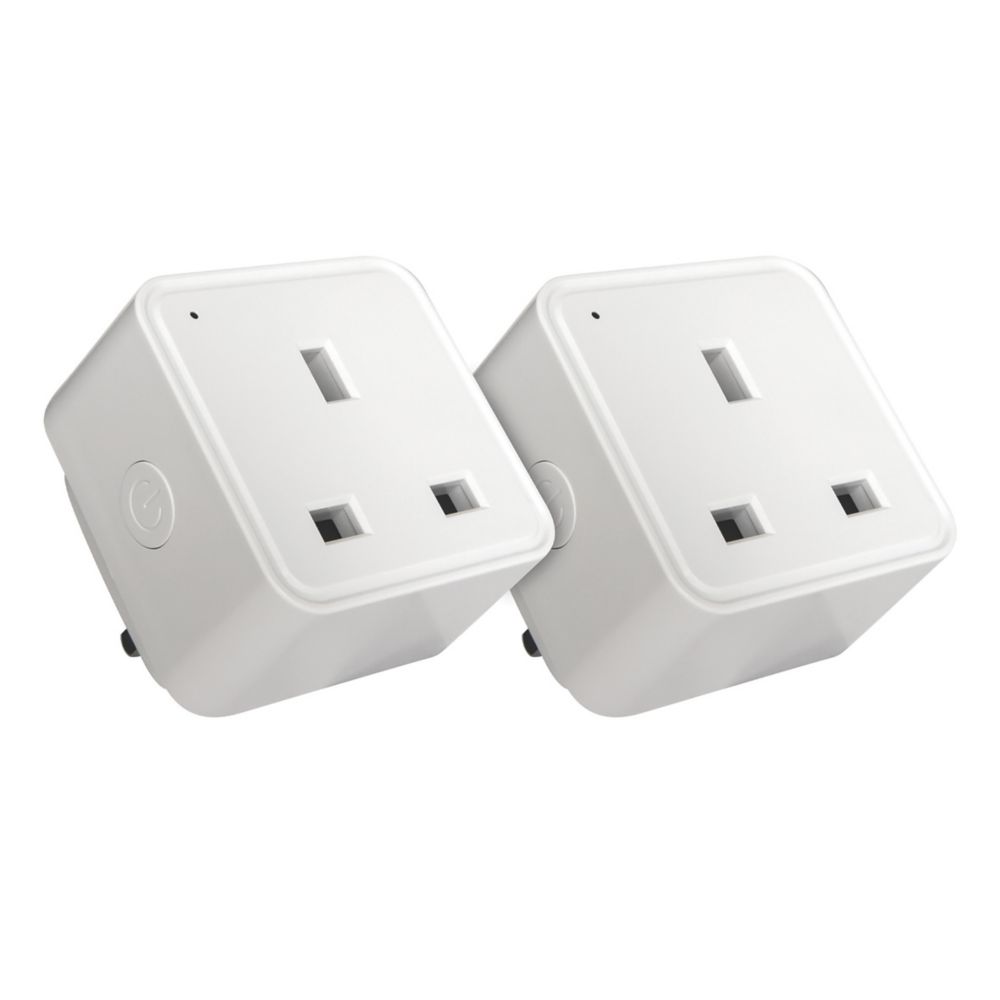 Image of TCP 13A Smart Wi-Fi Plugs White 2 Pack 