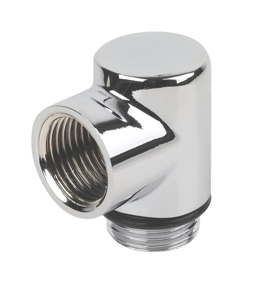 Image of Brass Dual Fuel Towel Rail Elbow 1/2" 