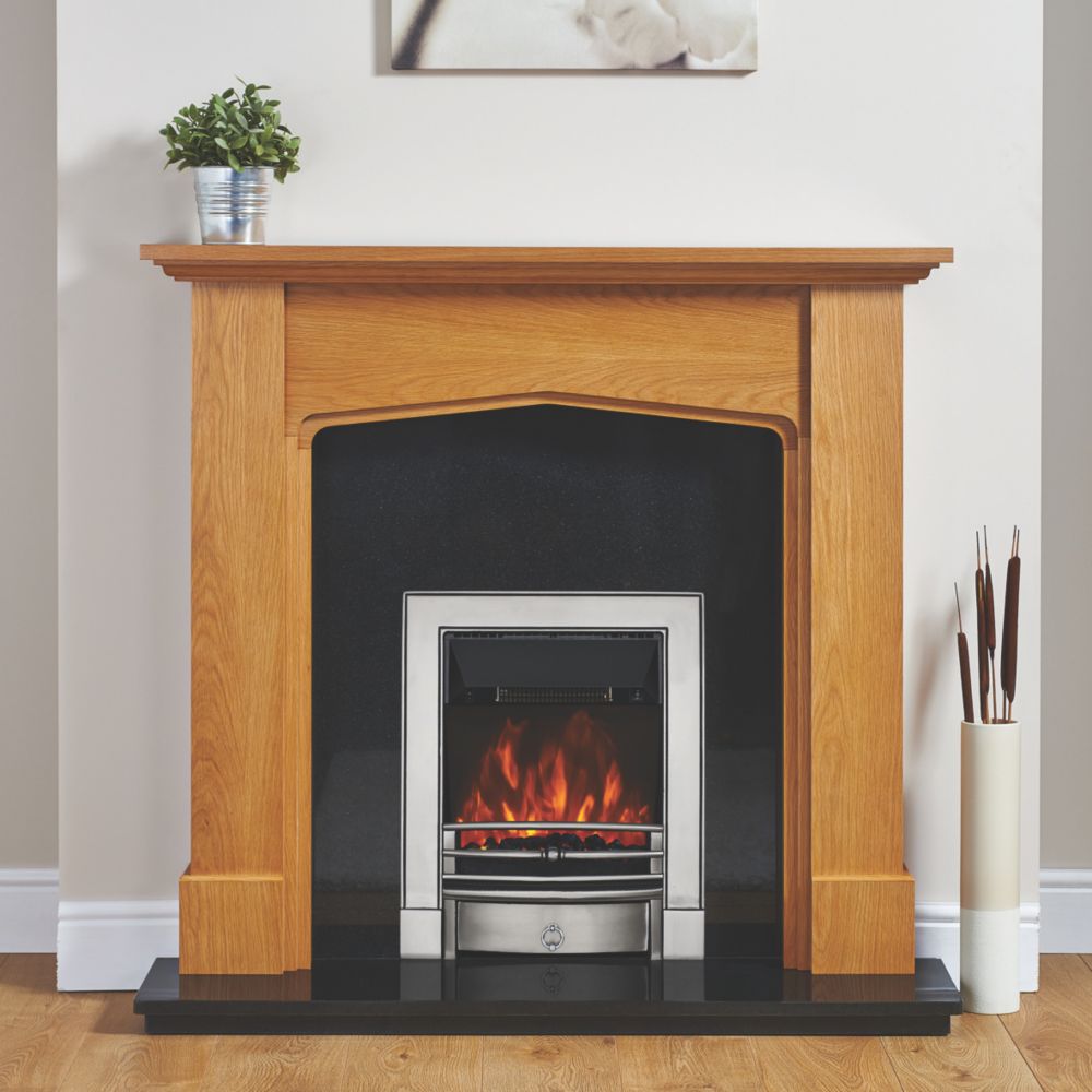 Image of Focal Point Soho Chrome Switch Control Freestanding Electric Fire 485mm x 153mm x 596mm 