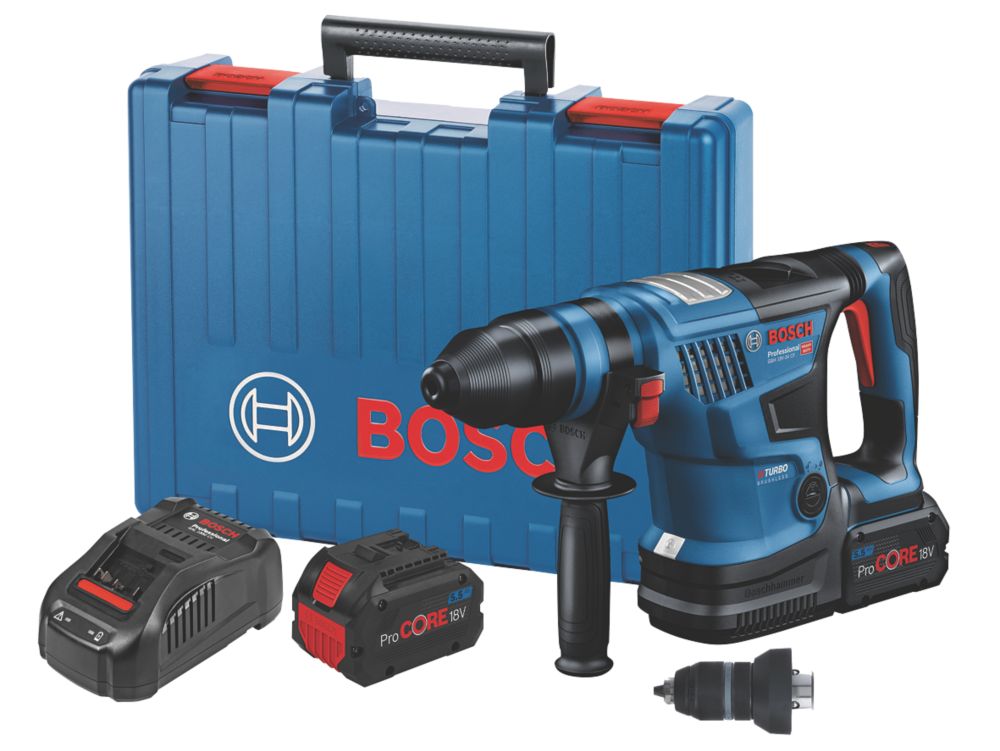 Image of Bosch GBH 18V-34 CF 4.9kg 18V 2 x 5.5Ah Li-Ion ProCORE Brushless Cordless SDS Rotary Hammer 