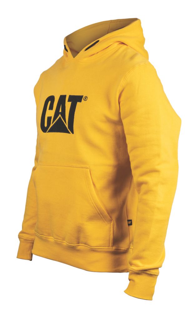 Image of CAT Trademark Hooded Sweatshirt Yellow / Black XX Large 50-52" Chest 