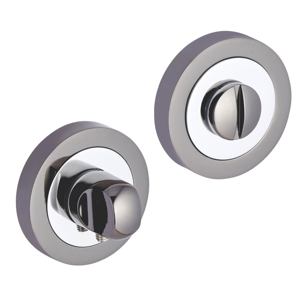 Image of Smith & Locke Standard Thumbturn Set Chrome / Black 50mm 