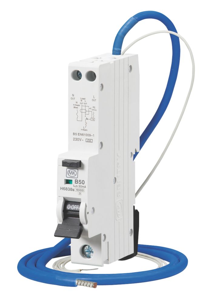 Image of MK Sentry 50A 30mA SP Type B RCBO 