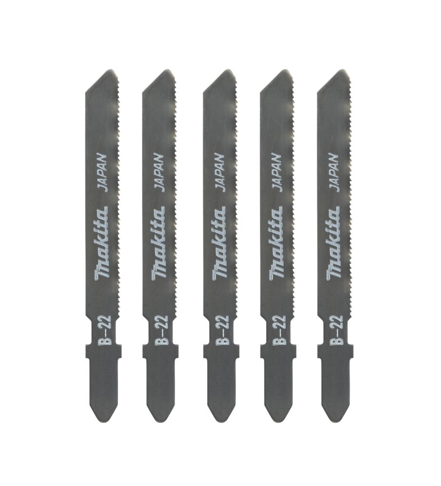 Image of Makita A-85737 Multi-Material B22 Jigsaw Blades 50mm 5 Pack 