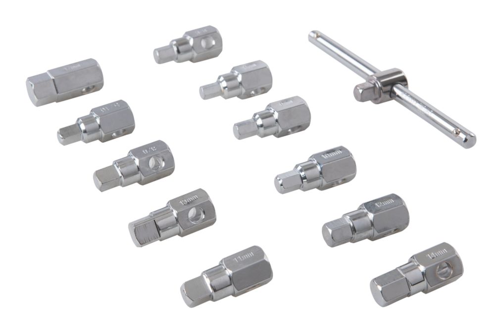 Image of Silverline Universal Drain Plug Key Set 12 Pcs 