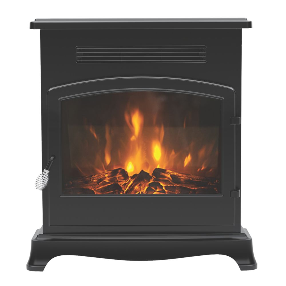 Image of Be Modern Elstow Matt Black Electric Stove 570mm x 618mm 