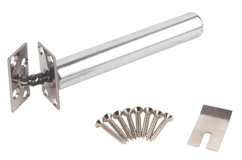 Image of Smith & Locke Concealed Door Closer Square Polished Chrome 95Â° 144.5mm 