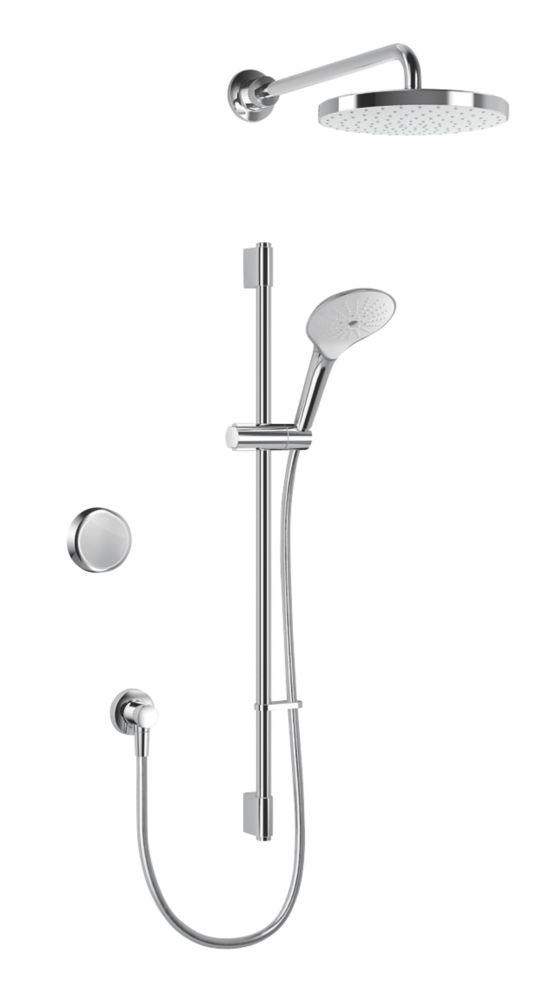 Image of Mira Activate Gravity-Pumped Rear-Fed Dual Outlet Chrome Thermostatic Digital Mixer Shower 