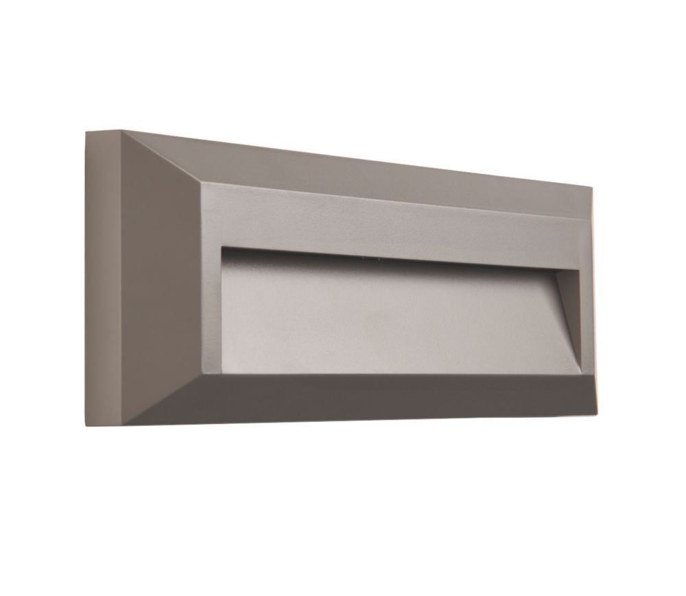 Image of Saxby Pilot Outdoor LED Slim-Profile Brick Guide Light Surface-Mounted Grey 2W 65lm 