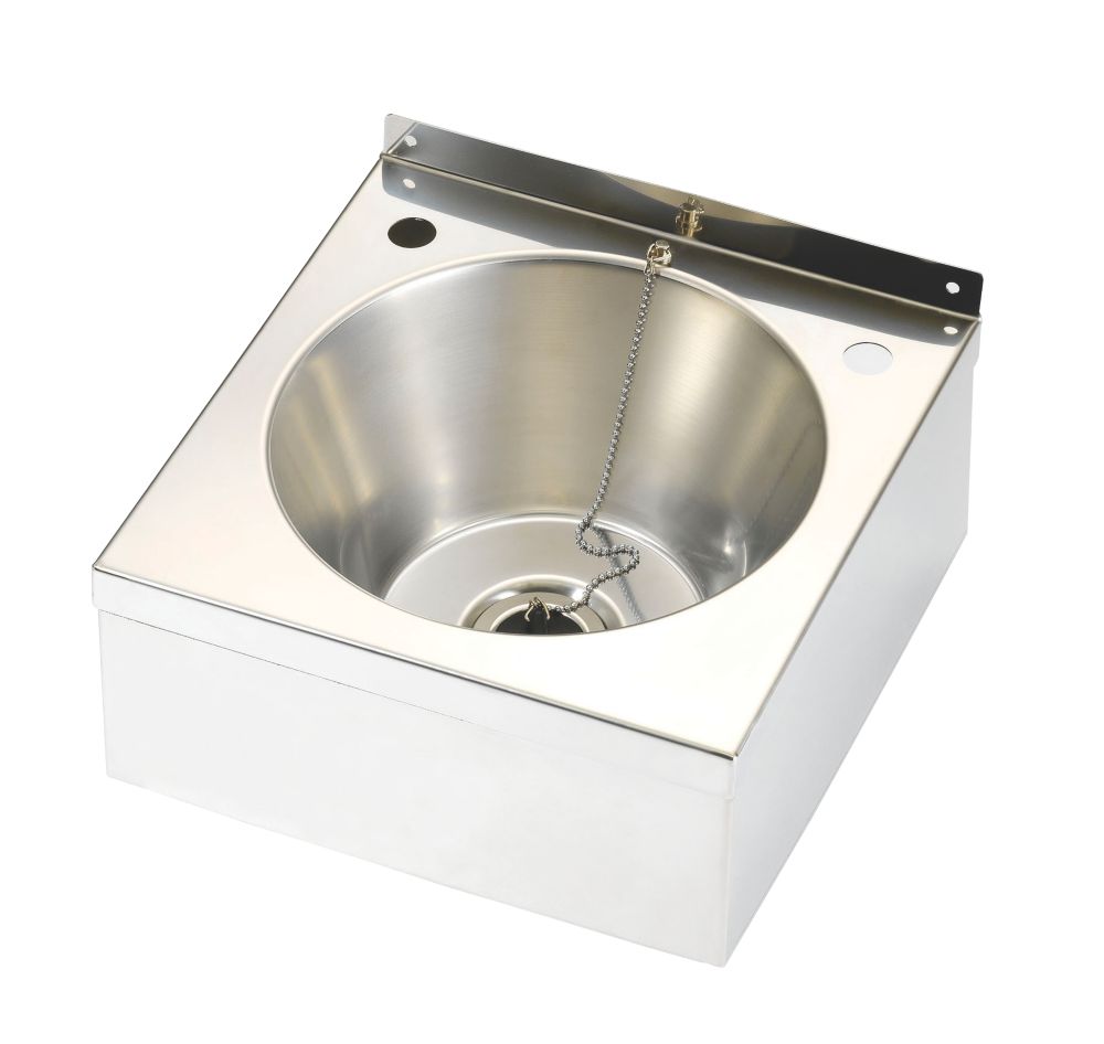Image of Model A 1 Bowl Stainless Steel Wall-Hung Wash Basin 290mm x 290mm 