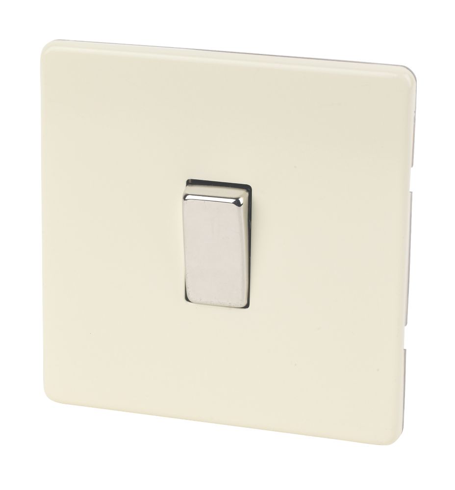 Image of Varilight 10AX 1-Gang 2-Way Light Switch White Chocolate 