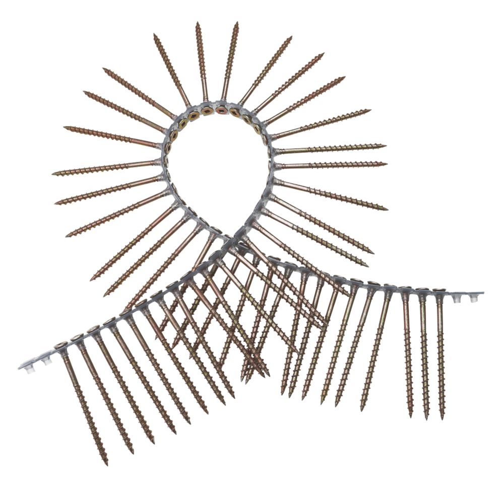 Image of Senco Square Countersunk Coarse Thread Collated Thread-Cutting Flooring Wood Screws 4.5mm x 75mm 1000 Pack 