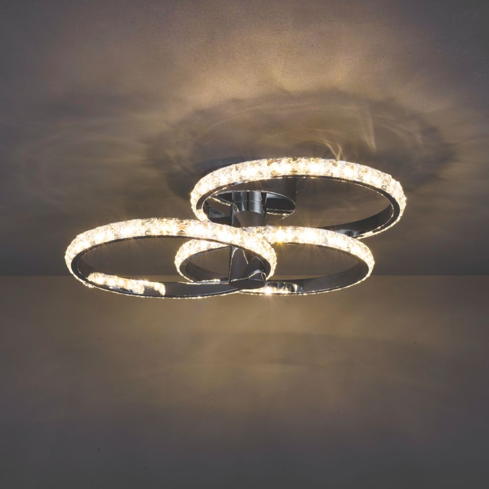 Image of Quay Design Reena LED Semi-Flush Light Chrome 18W 1766lm 