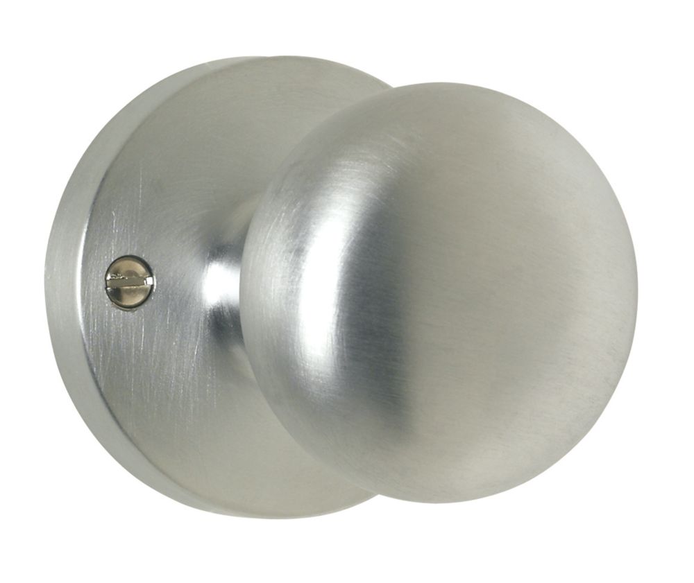 Image of Carlisle Brass Mushroom Mushroom Mortice Knob 61mm Pair Satin Chrome 