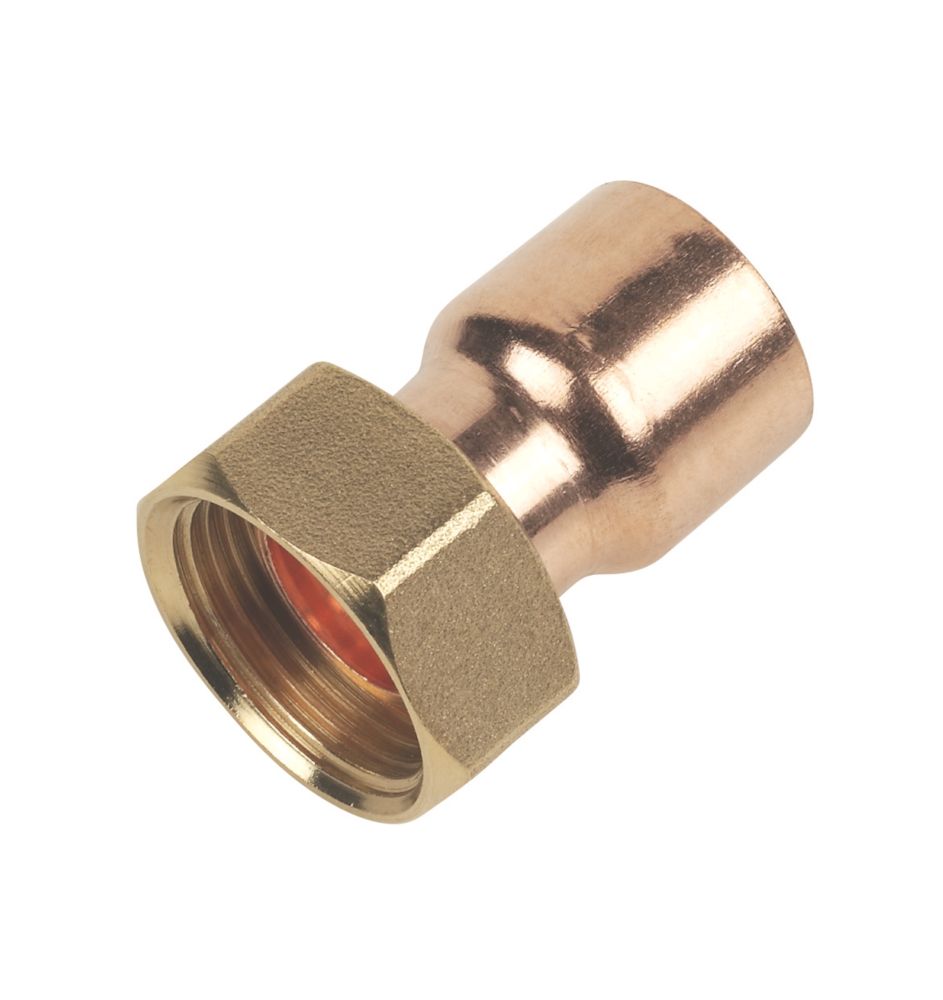 Image of Flomasta End Feed Straight Tap Connector 22mm x 3/4" 