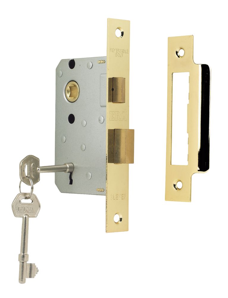 Image of ERA 3 Lever Brass 3-Lever Sashlock 64mm Case - 44mm Backset 