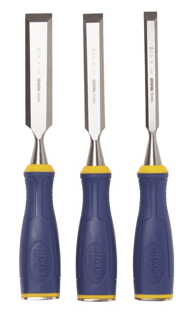 Image of Irwin Marples Bevel Edge Wood Chisel Set 3 Pieces 